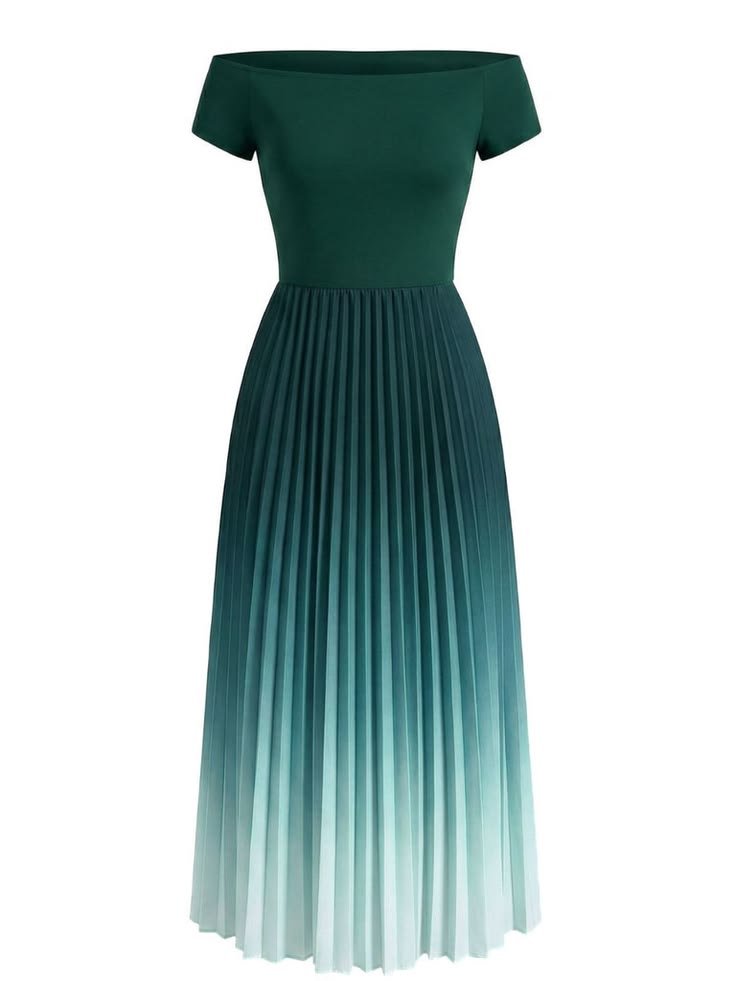 Pleated Chiffon Midi Event Dress