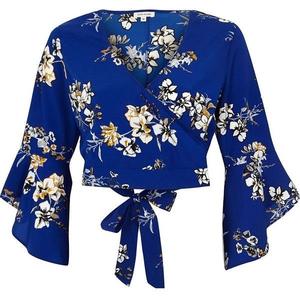 Floral Printed Wrap Top