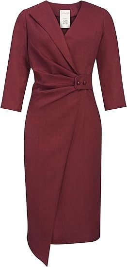 Linen Wrap Casual Dress