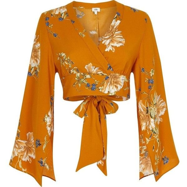 Floral Printed Wrap Top view 3