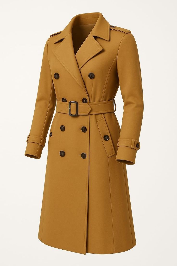 Camel Belted Trench Coat